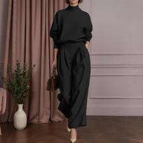 ZANZEA Women Long Sleeve Pullover Tops and Pants Autumn Two Piece Suit Sets S