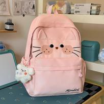 Schoolbag New Korean Cute Cat Backpack Female Large Capacity Versatile Primary School Junior High School Student School Bag Class Backpack single package