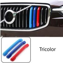 Car Styling Front Air Grille Cover Trim Strips Grills Decoration Sticker For Volvo XC60 2018- Auto Exterior Accessories 3 pieces
