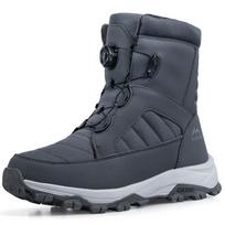 Winter Men's Rotating Button Snow Boots Thick Plush Cotton Boots Keep Warm Winter Boots Non-slip Mid-calf Boots Outdoors Shoes 36