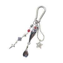 Stylish Metal Fish Keychain Pendant For Everyday Use Fashion Accessory With Edgy Rock Theme Bead Designs 1