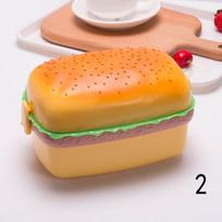 Hamburgerių pietų dėžutė Vaikų bento dėžutė Maisto indelis Kūrybiška burgerių pietų dėžutė 1 orange