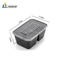 Shouli 750ML 2-Compartment Disposable Lunch Boxes, 50-Pack