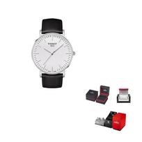 TISSOT Meishi kolekcijos kvarciniai vyriški laikrodžiai Laikrodis 42mm baltas ciferblatas nerūdijančio plieno korpusas odinis dirželis T109.610.16.031.00 White Dial Black Strap white