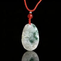 A-Grade Natural Jade Landscape Carving Pendant Ornament - Chinese Style Handicraft
