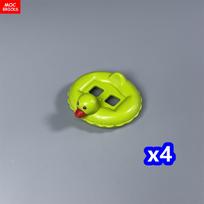 MOC Bricks Swim Duck Ring Printed Part Lake Farm Scene City Accessories View DIY Learning-Focused Constructing Blocks Friends presents
