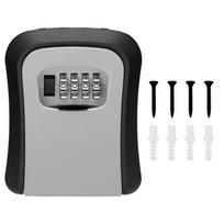 Wall Mounted Key Lock Box Key Safe Box Weatherproof 4 Digit Combination Key Storage Security Lock Box Key Safe Box