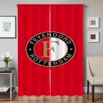 Set Of 2 Window Kitchen Curtains Living Room Door Curtain Feyenoord Fc Partition Bedroom Decoration Darkening Polyester Ideal For W100*H70(CM)-Hooks&1PCS