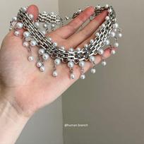 American Style Exaggerated Multi-Layer Pearl Chain Necklace, Niche Light Luxury, Unique Personality, Versatile, High-End Feel, Elegant Clavicle Chain Pearl Necklace