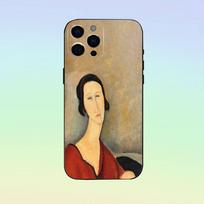 Art by Amedeo Clemente Modiglian Phone Case Silicone Soft For IPhone 17 16 15 14 13 12 11 Black Soft Silicone case iPhone14ProMax