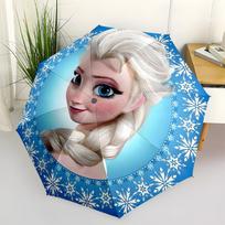 Elsa,Frozen Automatic Opening and Closing Fashion umbrella - 8-rib Folding Design, Lightweight and Portable, Suitable for Daily Business Use blue