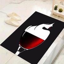 1pc Red Wine Beauty Pattern Area Rug, Anti Slip Non Shedding Stain Resistant Carpet 60cm by 90cm