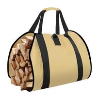 Large Capacity Firewood Carrying Bag Heavy Duty Firewood Log Carrier Bag  Indoor Fireplace