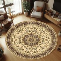 Persian Pattern Wine Red Living Room Rug Carpet Mat Home Decoration Non Slip Floor Vintage Style Area Rug Luxury Gold 80cm x 80cm