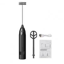 Mini Milk Frother Rechargeable Electric Milk Frother Handheld Stainless Steel Mixer for Coffee Eggs Low Noise Egg Whisk Kitchen