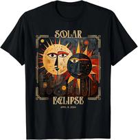 Art Solar Eclipse Shirt 2024 Sun Totality April 8th America T-Shirt, Unisex Tee XS