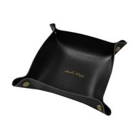 1PC PU Leather Storage Box Desktop Tray Jewelry Cosmetic Phone Key Wallet Coin Basket Folding Storage Case Table Organizer