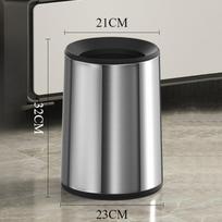 Stainless Steel Trash Bin Large Capacity Built in Double Layer Lidless Waste Bins Bathroom Kitchen Wastebasket Home Supplies