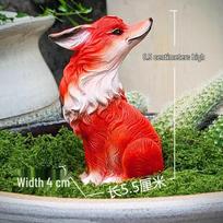 Creative Nine-Tailed Fox Resin Ornament for Outdoor Garden and Succulent Pot Landscaping