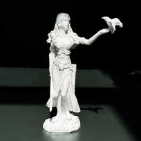High Quality Resin Morrigan Statue  Goddess Warrior Figure With Crow Mythology Decor For Meditation Room A2