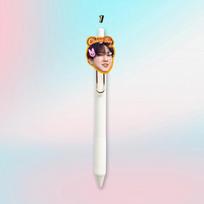 1pc Stray Kids Member Gel Pen Cute Real Photo Face Acrylic Deco White Matte Body Rollerball Pen School Office Stationery, SKZ Merch STAY Fans Gift CHANGBIN