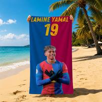 Sportininkas Lamine Yamal Rankšluostis Rankšluostis Minkštas Baseino Dovana Kelionei Sporto Salės Dušo Vėsus Stovyklavimui Greitai Džiūstantis Sportinis Didelis Paplūdimio Rankšluostis 70cm×140cm blue