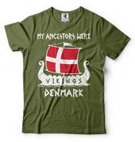 Denmark T-shirt Danish Viking heritage T-shirt Vikings Boat heritage ancestry T XL