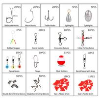 273pcs Fishing Accessories Kit Including Swivel Snap Hooks Sinker Slides Fishing Tackle Box