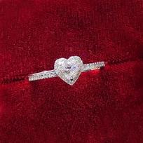 Love Zircon Ring Woman, Sweet And Elegant Exquisite Ring, Peach Heart Design Jewelry. 6