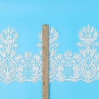 Car Bone Lace Children'S Clothing, Wedding Dress, Veil, Skirt, Clothing Decoration Accessories 25Cm White/crystal piece/width 25CM
