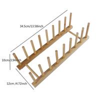 Folding Dish Rack Bamboo Drying Rack Holder Utensil Drainer Drainboard Drying Drainer Storage Kitchen Organizer Rack Holder beige