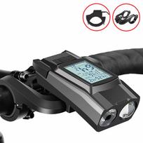 GPS dviračio chronometras ir dviračio žibintas, didelio intensyvumo priekinis žibintas su belaidžiu garsiniu signalu, naktinio važiavimo įranga kalniniams dviračiams One Size