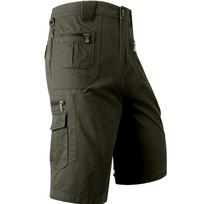 Men's Capris Loose Straight Tube Casual Multi Pocket Cotton Work Shorts L