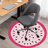1pc watermelon seeds Round Chair mat Area Rug - Non-Slip, Floor Mat for Office, Bedroom, and Indoor Decor c1118159 80cm by 80cm