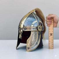 Medieval Horse Rider Helmet, Eomer’s Marshall Helmet, Viking LARP Steel Brass Knight Helmet, Cosplay Armor and Display Gift