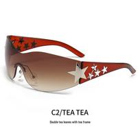 European-American Star Pilot Frameless Cycling Sunglasses - UV Protection