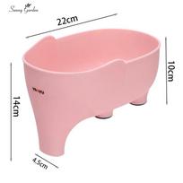 Elephant Drain Basket Multi-purpose Kitchen Storage Drain Basket Household Fruit and Vegetable-Basket Plastic Drain Baskets rožinė
