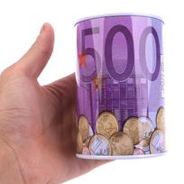 1Pc Cylinder Piggy Bank Safe Money Box Euro Dollar Coin Deposit Banks for Financial Storage