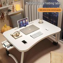 Foldable Multifunctional Bedside Laptop and Study Table Small Promotion - 50x30x23cm white