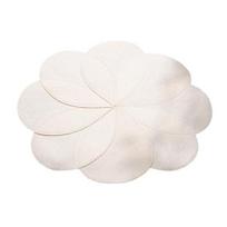 Placemat Thermal Insulation Anti-Slip Scratch-Resistant Table Mat Petal Shape Imitation Linen Dinner Mat for Dining Room Kitchen A