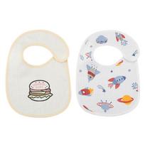 Quick-Dry Waterproof Pure Cotton Baby Bib for Feeding and Drool white