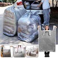 10Pcs Large Capacity Thickened Plastic Storage Bags for Clothes Heavy Duty Packaging Organizer with Handle for Home Storage 55x80