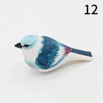 Creative Cute Wood Carving Bird Mini Carving Small Bird Ornament Handmade Painting Wooden Bird Figurine Tabletop