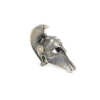 Ancient Greece Spartan Warrior Scar Helmet Brass Knife Beads EDC DIY Paracord Keychain Lanyard Pendant Jewelry Accessories gray
