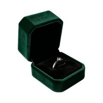 Velvet Jewelry Box, Dark Green Suede Flip Cover Hard Case, Scratch-Proof Shock-Proof Organizer, Jewelry Storage Box for Travel A