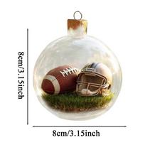 3D Christmas Tree Balls Ornaments Mini Baseball Golf Tennis Football Hangable Sports Ball Christmas Tree Ornament