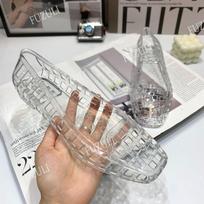 Jelly Shoes Low-Cut Pumps Crystal PVC Slip-Ons Dance Shoes Outdoor Casual Square-Toe Sandals 36
