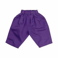 Retro Purple Children's Linen Carrot Pants - Unisex, Breathable, Loose-Fit, High Waist, Korean Style, Trendy Cropped Summer Wear 110 cm
