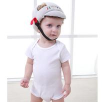 Baby Helmet Infant Toddler Soft Cute Adjustable Safety Helmet Hat for Crawling Walking Playing Light Gray