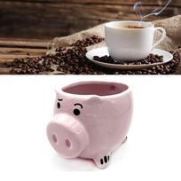 Cute Pig Ceramic Cup Pink Comfortable Grasp Smooth Mouth Lovely Shape for Coffee Tea Milk Beverage Water